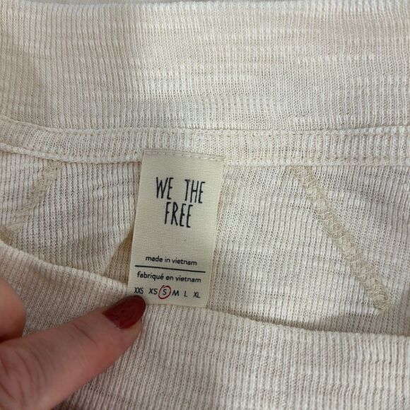 Free People We The Free Don’t Forget Me Cream Pullover Top Size S - Picture 7 of 10